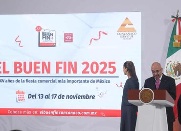 Prevén derrama económica de 200 mil mdp por el Buen Fin 2025; Lotería Nacional emitirá billete conmemorativo por su 15 aniversario
