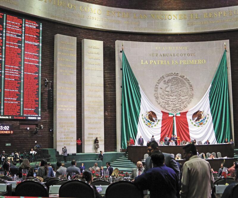 El dictamen que fue apoyado por Morena, PT y PES con 38 votos a favor, y al que se oponen PAN, MC y PRD, será llevado hoy al pleno. CARLOS MEJÍA. EL UNIVERSAL