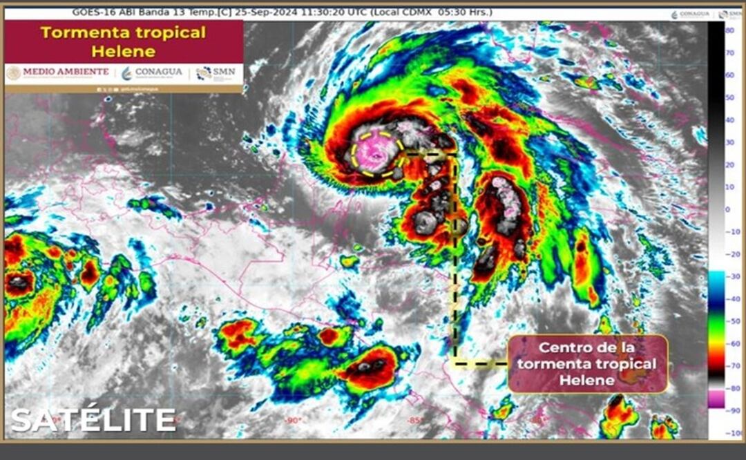 Tormenta tropical “Helene”. Foto: Canagua
