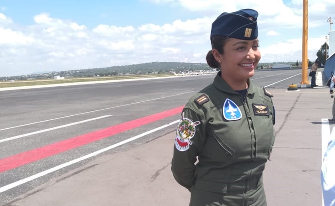 La piloto aviador del Escuadrón Aéreo 401, Karen Vanessa Velázquez Ruiz / ESPECIAL