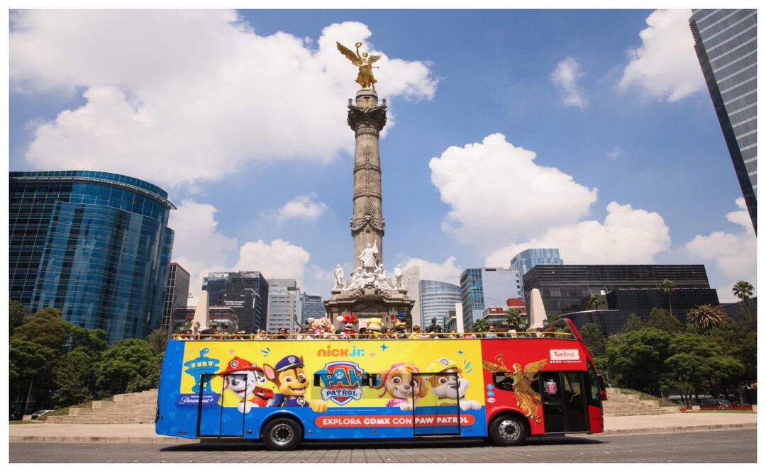 Conoce qué sitios turísticos de la CDMX recorre el Turibus con Paw Patrol. Imagen: Turibus.