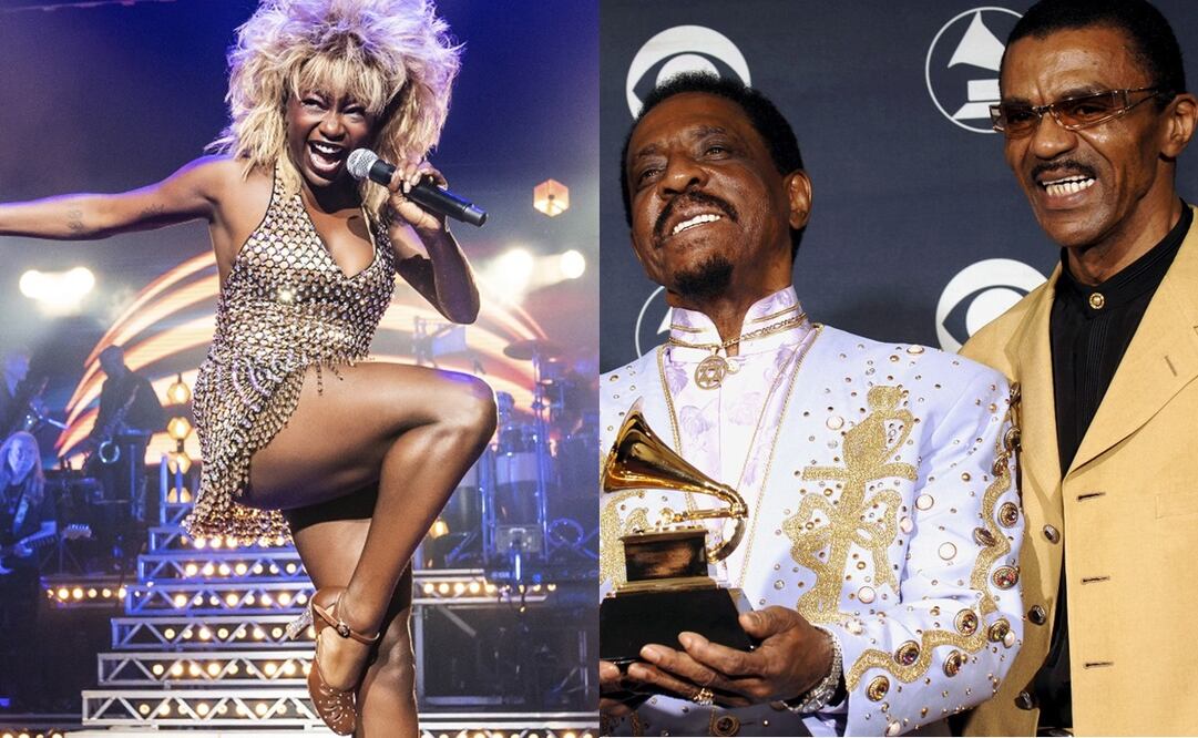 La cantante Tina Turner y su hijo y esposo . Fotos: Matthew Murphy y Evan Zimmerman/Bond Theatricals vía AP/Premios Grammy en Los Ángeles (EEUU). EPA/STR, Archivo EL UNIVERSAL.
