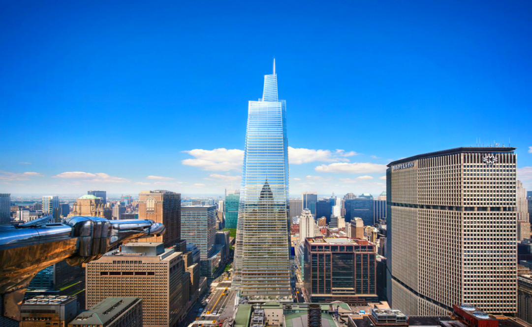 One Vanderbilt se alzará 27 metros y tendrá un millón y medio de metros cuadrados para oficinas y distribuidos en 58 pisos de cristal. (Foto: Cortesía SL Green)