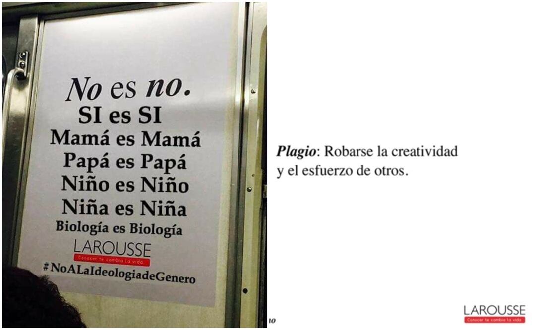 Foto: Facebook "Yo decido x la familia" / Twitter "Larousse Latam"