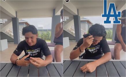 Emotivo momento en el que Ezequiel Rivera, prospecto mexicano, avisó a su mamá que firmó con Dodgers