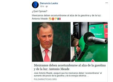 “Mexicanos deben acostumbrarse al alza de la gasolina y de la luz”, esta frase no es de Meade: Verificado