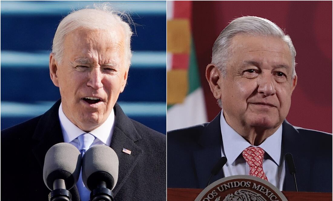 Este martes 4 de junio, el presidente Andrés Manuel López Obrador sostuvo una llamada telefónica con el mandatario estadounidense, Joe Biden. Foto: Agencia y EL UNIVERSAL