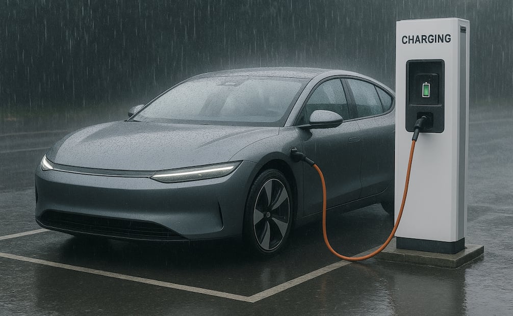 Los autos eléctricos son una opción ideal de movilidad para cuidar el medio ambiente. Foto: Imagen generada con IA