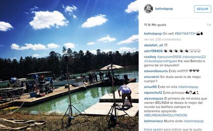 Belinda comparte foto del set de "Baywatch"