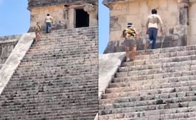 VIDEO: extranjeros suben a la pirámide de Chichén Itza sin autorización; ¿de cuánto sería la multa?