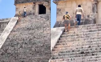 VIDEO: extranjeros suben a la pirámide de Chichén Itza sin autorización; ¿de cuánto sería la multa?