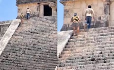 VIDEO: extranjeros suben a la pirámide de Chichén Itza sin autorización; ¿de cuánto sería la multa?