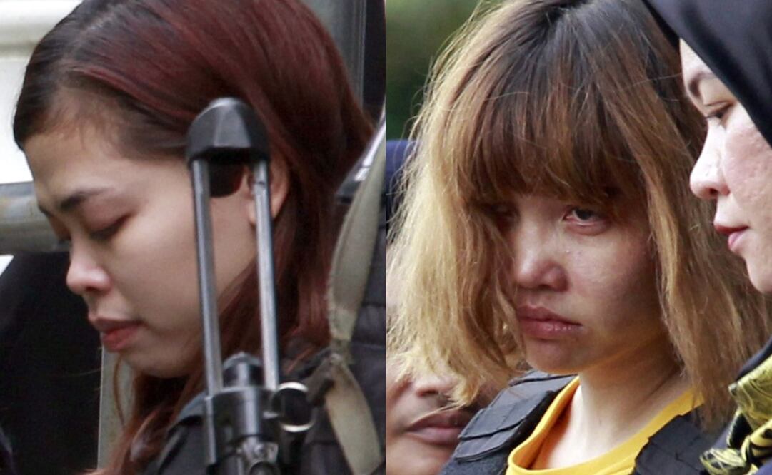 Las mujeres lanzaron una sustancia altamente venenosa al rostro de Kim Jong Nam. FOTO: AP