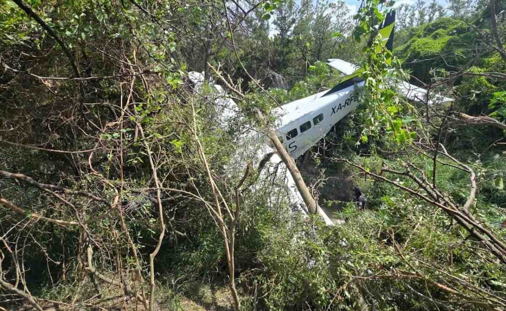 Cae aeronave en Pesquería, Nuevo León; reportan al menos tres personas lesionadas.
Foto: Especial.