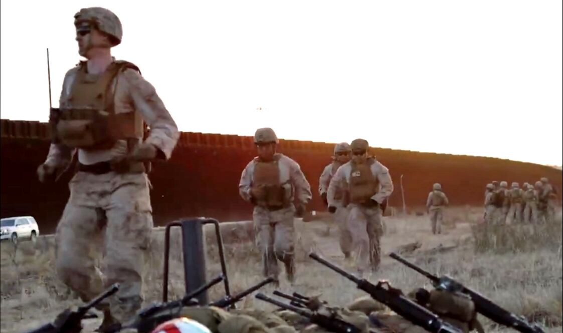 Llegan marines a la frontera con México. Foto: especial