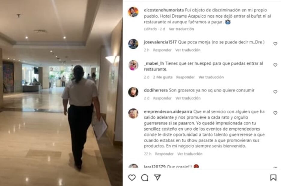 “El Costeño” denuncia ser víctima de discriminación en un Hotel de Acapulco 