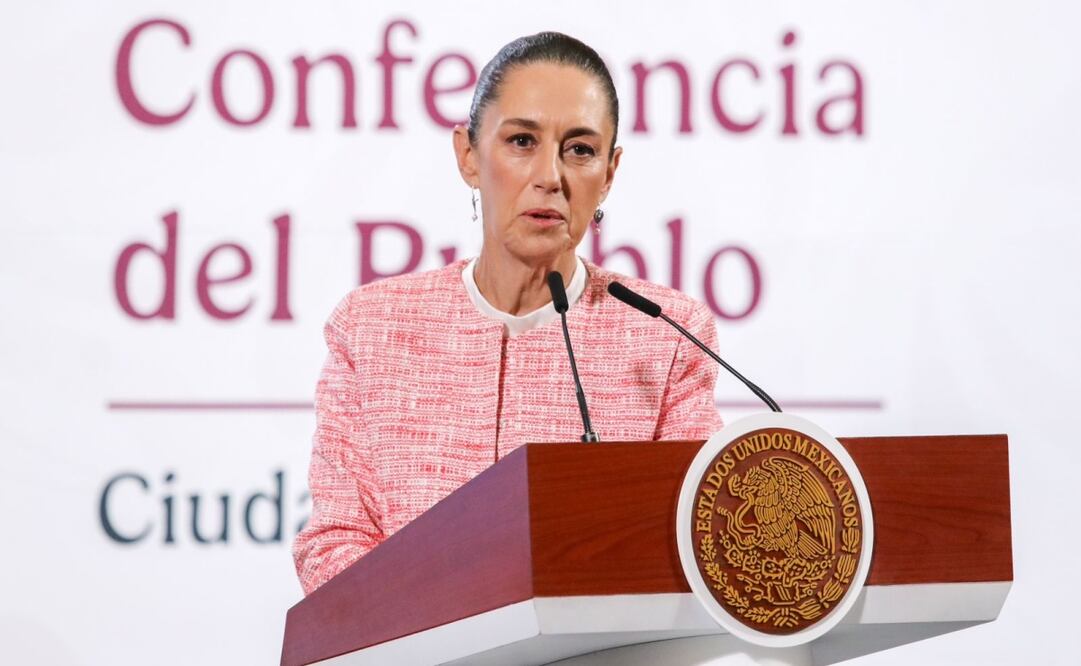 La presidenta Claudia Sheinbaum en su conferencia del 4 de febrero del 2025. Foto: Axel Sánchez/EL UNIVERSAL