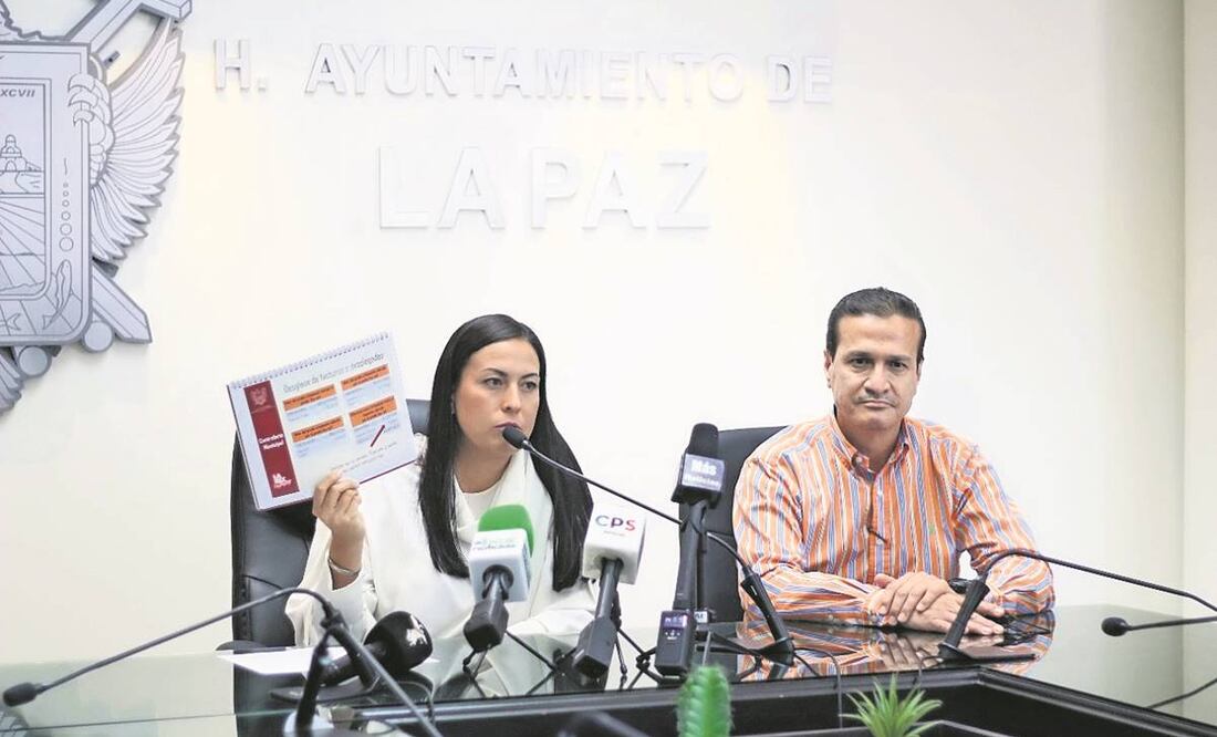 La alcaldesa de La Paz, Milena Quiroga Romero, informó que se presentaron las denuncias en contra de los funcionarios. Foto: Especial.