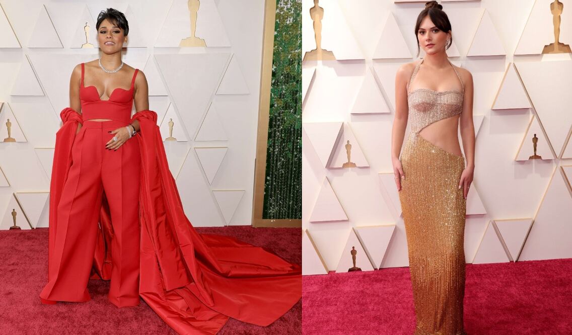 El rojo y el cut out fueron algunas de las tendencias triunfadoras. Fotos: AFP