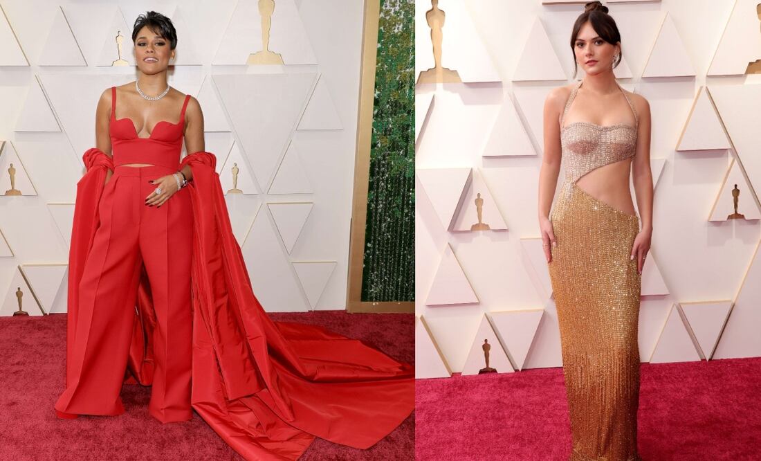 El rojo y el cut out fueron algunas de las tendencias triunfadoras. Fotos: AFP