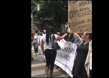 Damnificados del 19-S generan caos vial en Insurgentes Sur