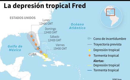 Se forma tormenta tropical "Grace" en el Oceáno Atlántico