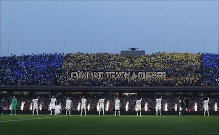 Pumas y la Rebel sorprenden con espectacular mensaje y pirotecnia