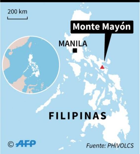 Filipinas: volcán Mayón lanza fuentes de lava