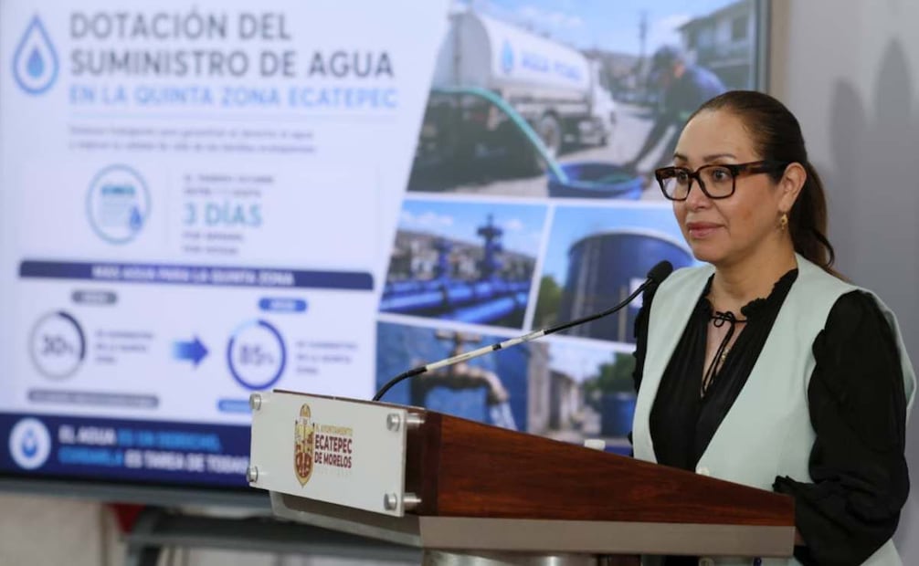 Mejora Ecatepec suministro de agua en Quinta Zona; anuncian construcción de dos tanques maestros.
Foto: Especial.