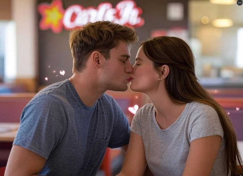 Esta es la increíble promoción que tiene Carl’s Jr para San Valentín. Foto: Creada con IA