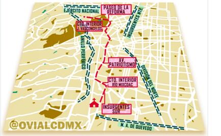 Realizan cierres viales por actividades del Papa Francisco