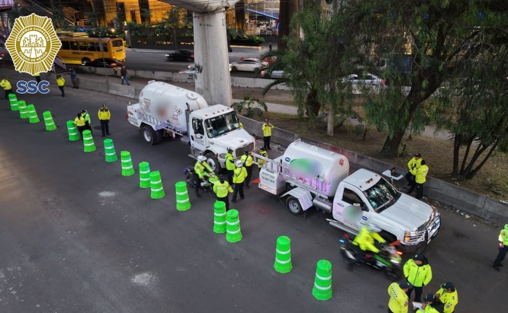 Dispositivos de revisión de transportes de materiales peligrosos. Foto: SSC CDMX