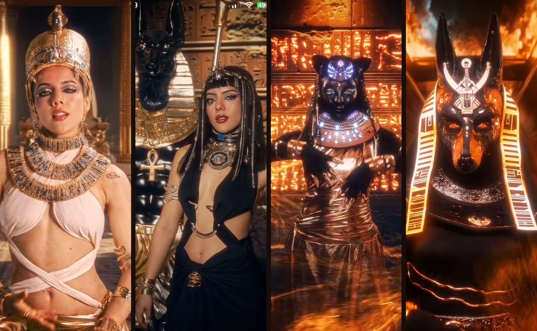 La creadora de contenido veracruzana sorprendió a sus seguidores con una impecable recreación de figuras de la mitología egipcia en su participación dentro del popular trend de Cleopatra en TikTok. 
Foto: Captura de pantalla en TikTok