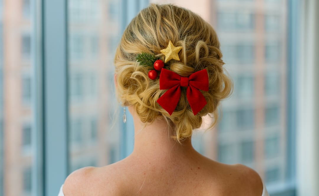 Luce tu cabello corto en Navidad y arrasa con las miradas en la cena. Foto: Imagen generada con IA