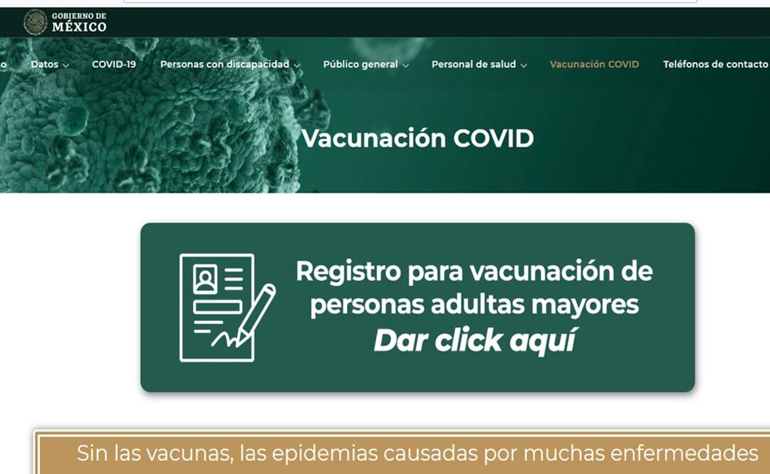Foto: tomada del sitio web: https://coronavirus.gob.mx/vacunacion-covid/