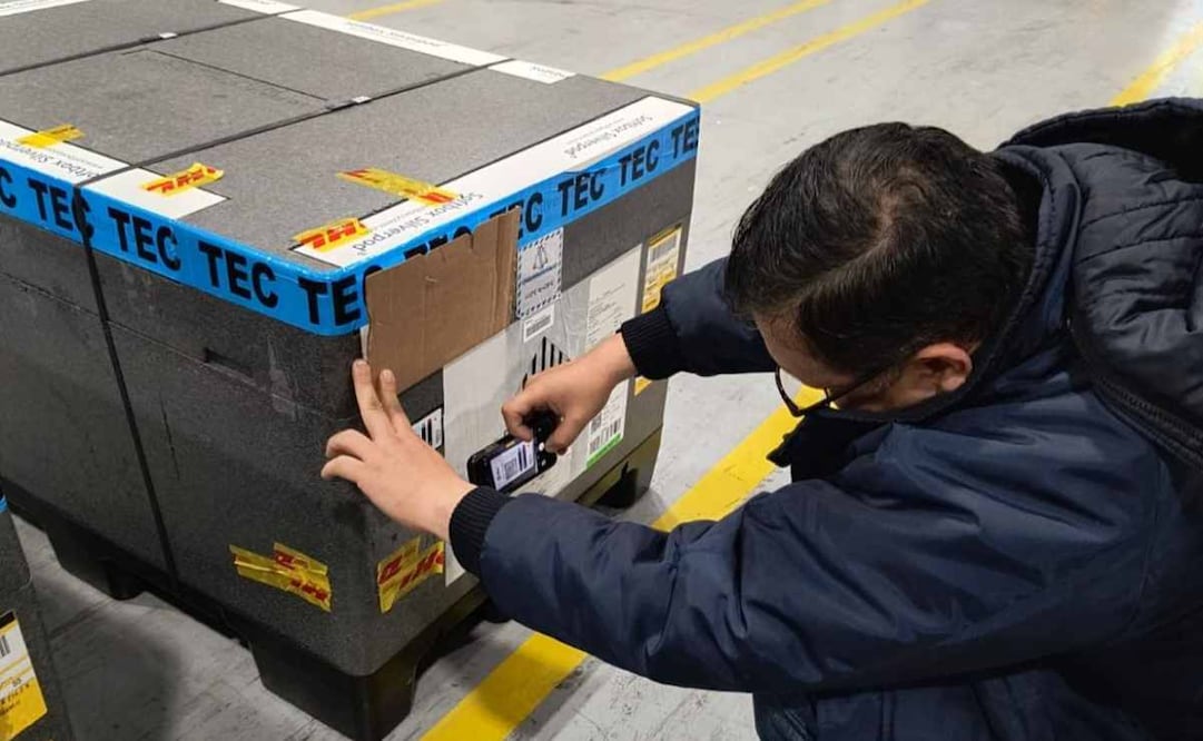 Llega a México el primer cargamento de vacunas Pfizer contra covid-19. Foto: Especial