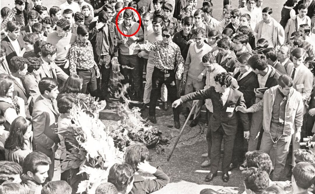 A 50 años, dice Enrique Graue, rector de la UNAM (en el círculo) que el mejor homenaje a luchadores y víctimas del movimiento es reconocer que de su lucha derivan los valores y derechos que hoy gozamos. Foto: Archivo / EL UNIVERSAL
