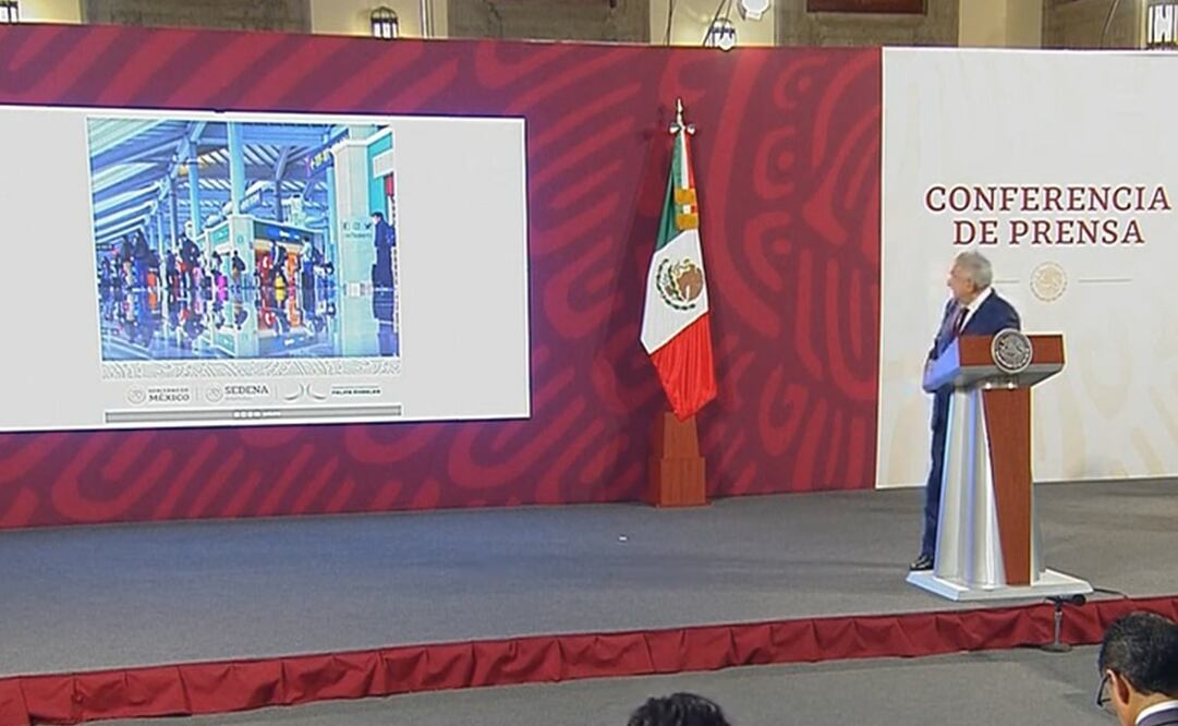 AMLO mostró fotos de algunos pasajeros del fin de semana, para ilustrar que “ya son más”. Foto: Captura de pantalla