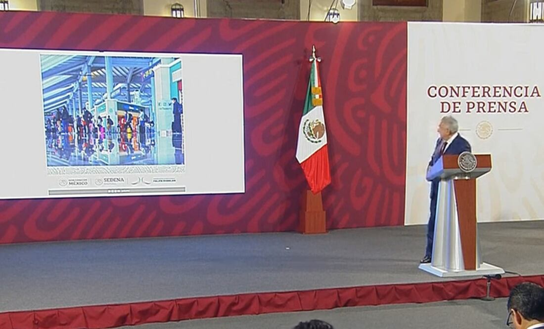 AMLO mostró fotos de algunos pasajeros del fin de semana, para ilustrar que “ya son más”. Foto: Captura de pantalla