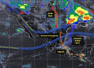 Prevén tormentas y chubascos nocturnos en al menos 10 estados