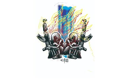 Símbolos patrios en un infierno de violencia