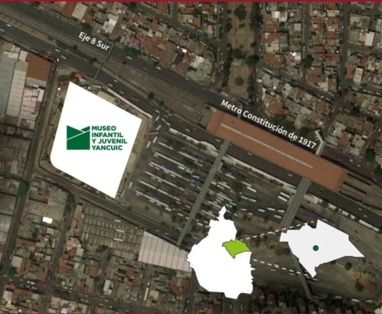 Yancuic , Museo interactivo se ubica en CETRAM Constitución de 1917, colonia Los Ángeles, Ermita Iztapalapa.