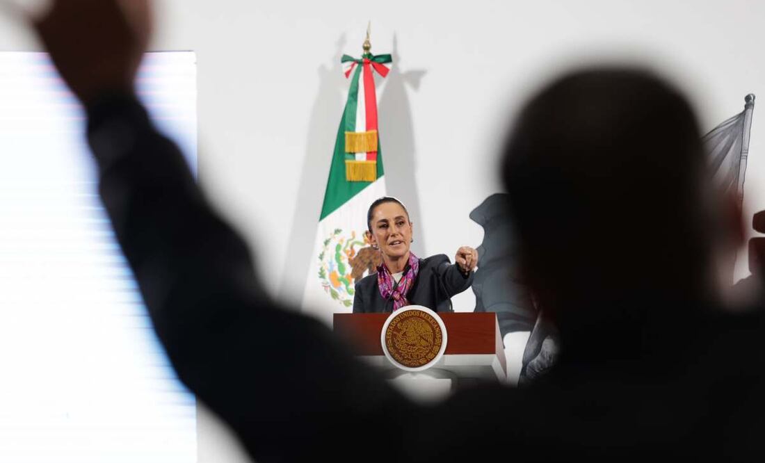 Sheinbaum: "El patrimonio no se subasta, es una ilegalidad"; tras propuesta de Alessandra Rojo de la Vega de subastar estatuas de Fidel y "El Che". Foto: Carlos Mejía / EL UNIVERSAL