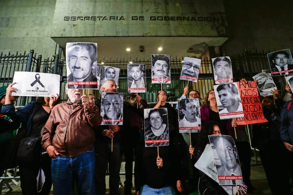 Periodistas asistieron a una manifestación, el 10 de julio, por el asesinato de Luis Martín Sánchez en Nayarit. Foto: Archivo / EL UNIVERSAL