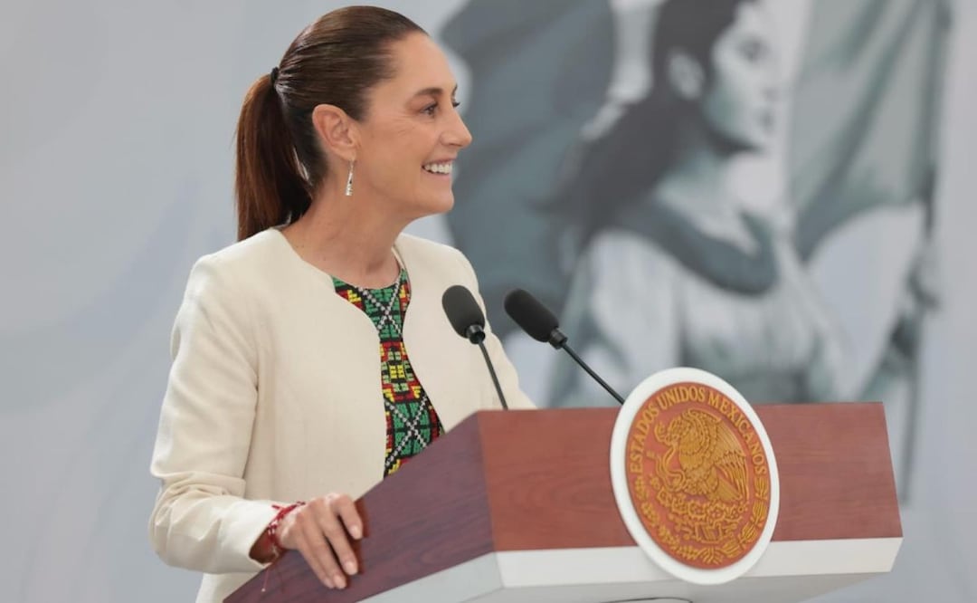 Presidenta Claudia Sheinbaum Pardo durante su conferencia desde Cancún, Quintana Roo (20/03/2026). Foto: Presidencia