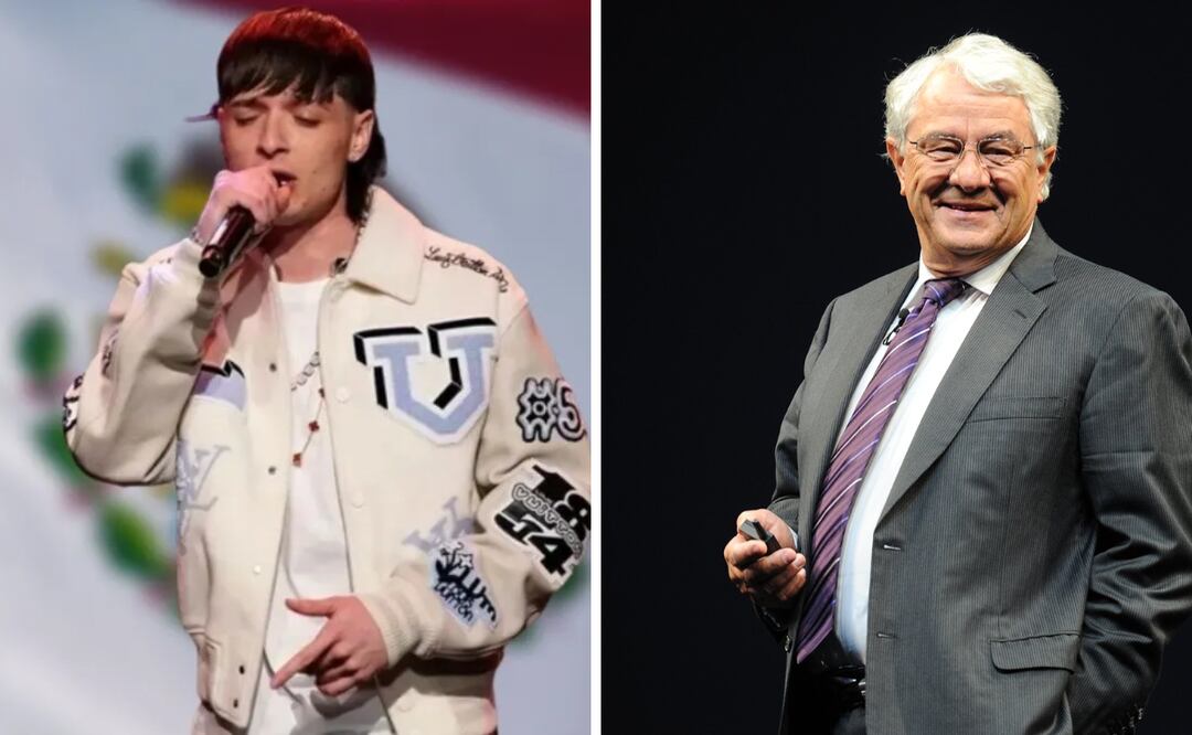 En un evento que se ha viralizado rápidamente, Peso Pluma se enfrentó en vivo al cofundador de la empresa SAP, Hasso Plattner, señalándolo por actitudes discriminatorias contra él y el público mexicano.  Foto: El Universal