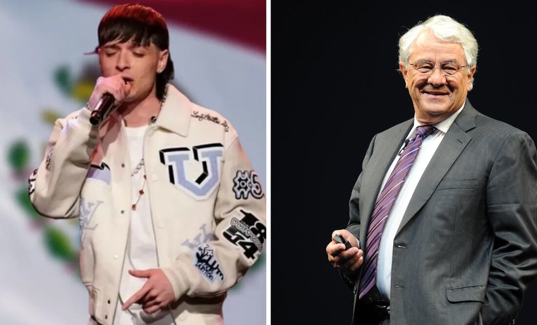 En un evento que se ha viralizado rápidamente, Peso Pluma se enfrentó en vivo al cofundador de la empresa SAP, Hasso Plattner, señalándolo por actitudes discriminatorias contra él y el público mexicano. Foto: El Universal