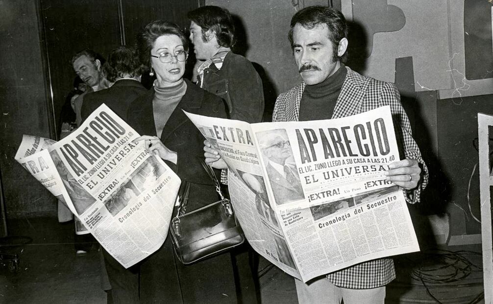La noche del 7 de septiembre de 1974, EL UNIVERSAL llevó al público la primicia de la “aparición” de don José Zuno Hernández. Esta oportuna edición Extra se llevó las palmas: hasta el noticiero nocturno de Joaquín López Dóriga se apoyó de ella. Archivo EL UNIVERSAL.