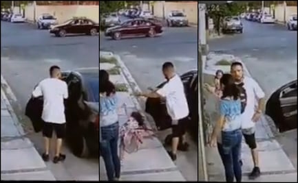 Fiscalía investiga agresión a niña en Monterrey; sujeto la jalonea y avienta al suelo