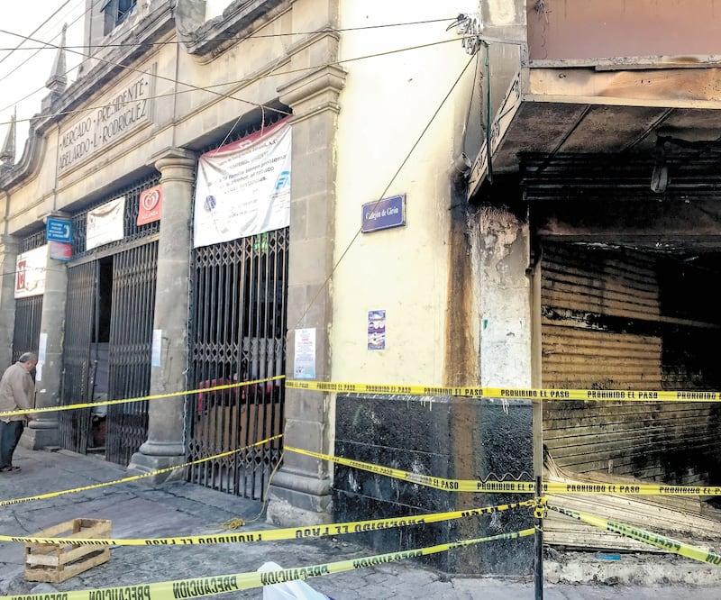El 23 de diciembre hubo un incendio en el mercado Abelardo L. Rodríguez. DIEGO SIMÓN SÁNCHEZ. EL UNIVERSAL